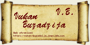 Vukan Buzadžija vizit kartica